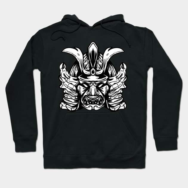 Samurai Shogun mask Hoodie by khamidfarhan182